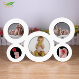 5框连体组合木质挂墙宝宝相框创意异性简约现代艺术写真儿童摆台