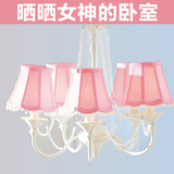 小卧室灯现代简约温馨浪漫创意欧式水晶美式田园婚房女生女孩吊灯