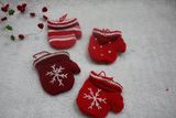 圣诞手工可爱创意针织毛线手套糖果袋挂件婚庆布置家居装饰品吊件