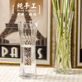 包邮!巴洛克现代简约透明玻璃花瓶水培花器 百合富贵竹花瓶 批发