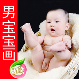 可爱男婴儿宝宝海报画图片胎教海报照片挂图宝宝墙贴孕妇必备B27