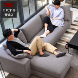 日式沙发 北欧宜家客厅大小户型转角可拆洗布艺沙发三人双人组合