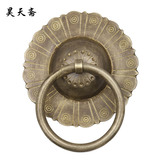 昊天斋仿古拉手古铜中式大门钹纯铜柜门大门环拉手圆环HTA101大号