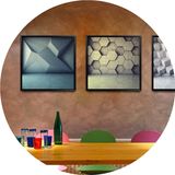 创意客厅装饰画抽象色块艺术画餐厅挂画 现代简约卧室壁画床头画