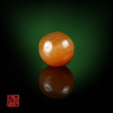 A05852=天珠唐球缠丝玛瑙珠子；辽金朱砂老玛瑙球珠12.2毫米