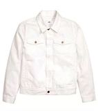 H&M 专柜正品代购 贝克汉姆系列 男装白牛仔夹克外套原价399现货
