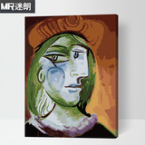 迷朗diy数字油画客厅人物抽象印象派世界名画手绘装饰画 毕加索