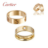 [转卖]美国正品代购18K玫瑰金情侣款Cartier戒指