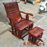 老挝大红酸枝摇椅 躺椅 阳台休闲椅 正品交趾黄檀实木逍遥椅