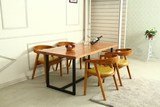 loft美式办公家具复古铁艺长条桌椅书桌大型会议桌餐桌实木工业风