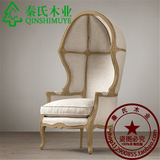 公主椅 欧式高背椅 新古典鸟笼椅 实木 单人沙发椅子 特价 餐椅
