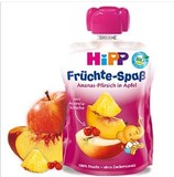 德国喜宝HIPP有机苹果 黄桃菠萝樱桃果泥吸吸乐1岁以上90g现货
