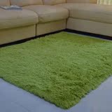 长毛可水洗草绿色丝毛地毯卧室床边客厅卫浴室厨房玄关地垫可定制