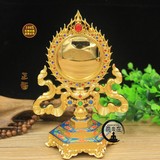 藏传佛教法器镀金彩绘准提镜 合金准提佛母佛像摆件 高约18.5cm