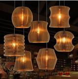 复古艺术咖啡厅卧室裸蛹蜂窝牛皮纸灯创意东南亚餐厅茶室个性吊灯