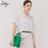 专柜正品包邮Lily丽丽2015夏季常规女装新款修身衬衫115260F4107