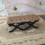 欧式床尾凳 实木沙发长凳长方形换鞋凳 卧室床榻床边凳脚凳床尾踏