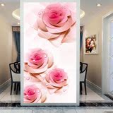 3d欧式浪漫玫瑰客厅卧室走廊立体玄关背景墙纸无缝无纺布壁画