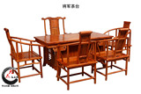 红木茶桌非洲花梨木将军茶台仿古实木功夫茶桌组合茶艺桌椅