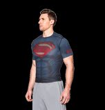 2016UA安德玛紧身衣短袖T恤男新款超人蝙蝠侠系列压缩运动健身服