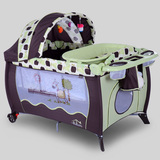 非实木无漆游戏床多功能婴儿床欧式儿童床折叠便携带蚊帐可移动床