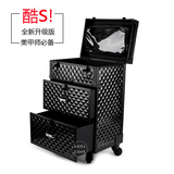JinYingBao专业化妆箱拉杆万向轮美甲拉杆箱纹绣工具箱跟妆大容量