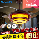 家之尊中式隐形吊扇灯 欧式复古LED的风扇吊灯家用餐厅卧室吊灯扇