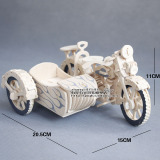 diy拼装木质三轮摩托车模型6-7-10-12岁儿童男孩益智玩具创意礼物