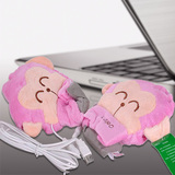 USB可爱卡通暖手鼠标垫冬季保暖发热加热电脑鼠标垫加厚带护腕