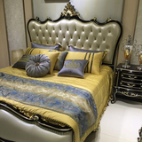欧式真皮床1.8米新古典双人床实木床美式奢华大床法式公主床现货