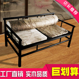 新中式客厅沙发现代三人实木沙发椅组合卧室住宅家具茶楼会所定做