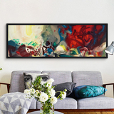 现代简约抽象客厅大幅挂画沙发背景墙卧室壁画餐厅横幅创意装饰画