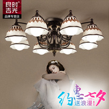欧式吸顶灯美式简约现代韩式复古陶瓷灯饰客厅灯餐厅卧室大气灯具