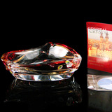捷克进口波希米亚欧式水晶玻璃珐琅艺术烟灰缸 男士男友礼品