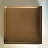 三能金盘SN1312 金色不粘方形烤盘 28cm 一体成型,蛋糕卷常用烤盘