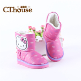 C.T.house Hello Kitty2015秋冬季女童雪地靴童鞋高帮圆头