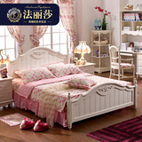 聚法丽莎家具韩式田园白色实木双人单人床公主婚床1.8米1.5米床B7