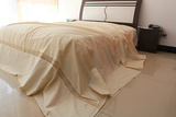 外贸纯棉床单单件 全棉镂空绣花纯色双人睡单1.5米床1.8米床特价