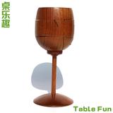 桌乐趣积木拼装红酒杯木质家居餐厅厨房酒柜装饰品摆件工艺品礼品