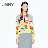 JNBY/江南布衣2016春新抽象艺术图案舒适感好针织套头衫5F182100