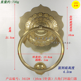 中式明清纯铜仿古实木大门花式敲门器拉手铜拉环