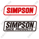 Simpson Race 头盔反光贴头盔贴纸车身贴划痕贴纸 防水3M反光贴花