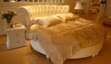 圆床现代简约时尚公主2米婚床布艺床 双人床 软床圆形床欧式园床
