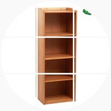 楠竹书柜书架置物架竹制品收纳架实木家具儿童书柜组合架