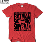 蝙蝠侠大战超人短袖t恤 正义黎明 Batman superman t恤 男女款潮