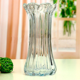 创意客厅家居饰品欧式富贵竹花瓶 玻璃 透明落地大花瓶摆件 插花