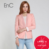 EnC衣恋旗下女装 纯色简洁大气褶皱领口西装外套EHJK42312C