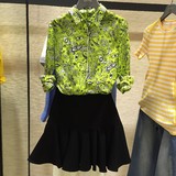 阿玛施旗舰店代购2016春秋款绿色长袖衬衫 5001-300350-4084869
