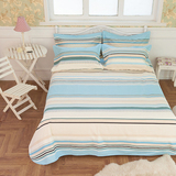 格子印花学生宿舍1.2 2.3 2.5米全棉老粗布床单单件加厚圆角纯棉
