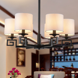 新中式现代简约铁艺仿古灯罩商业茶楼餐厅客厅卧室酒店工LED吊灯